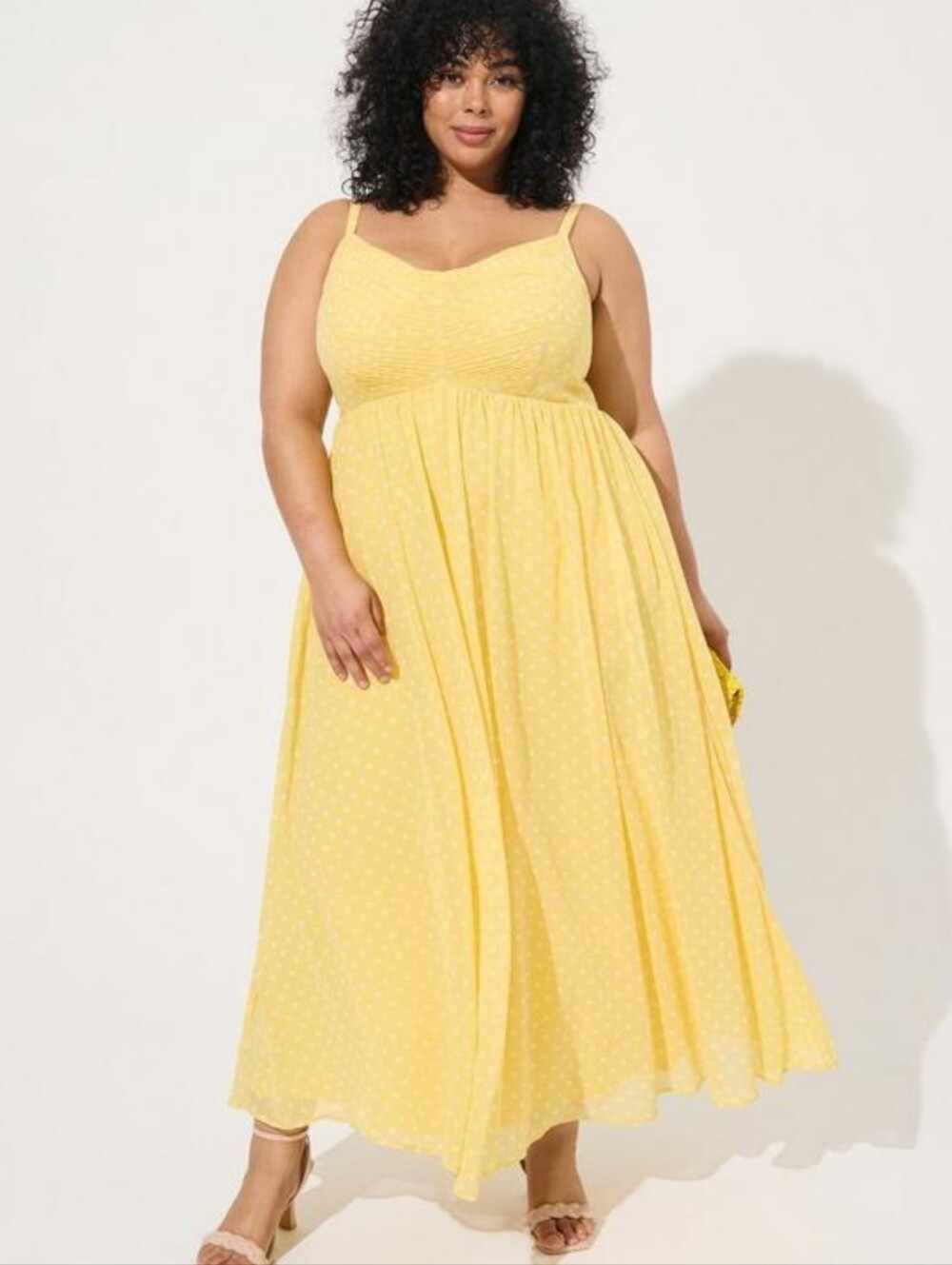 #131 Torrid 1 Maxi Chiffon Pleated Dress